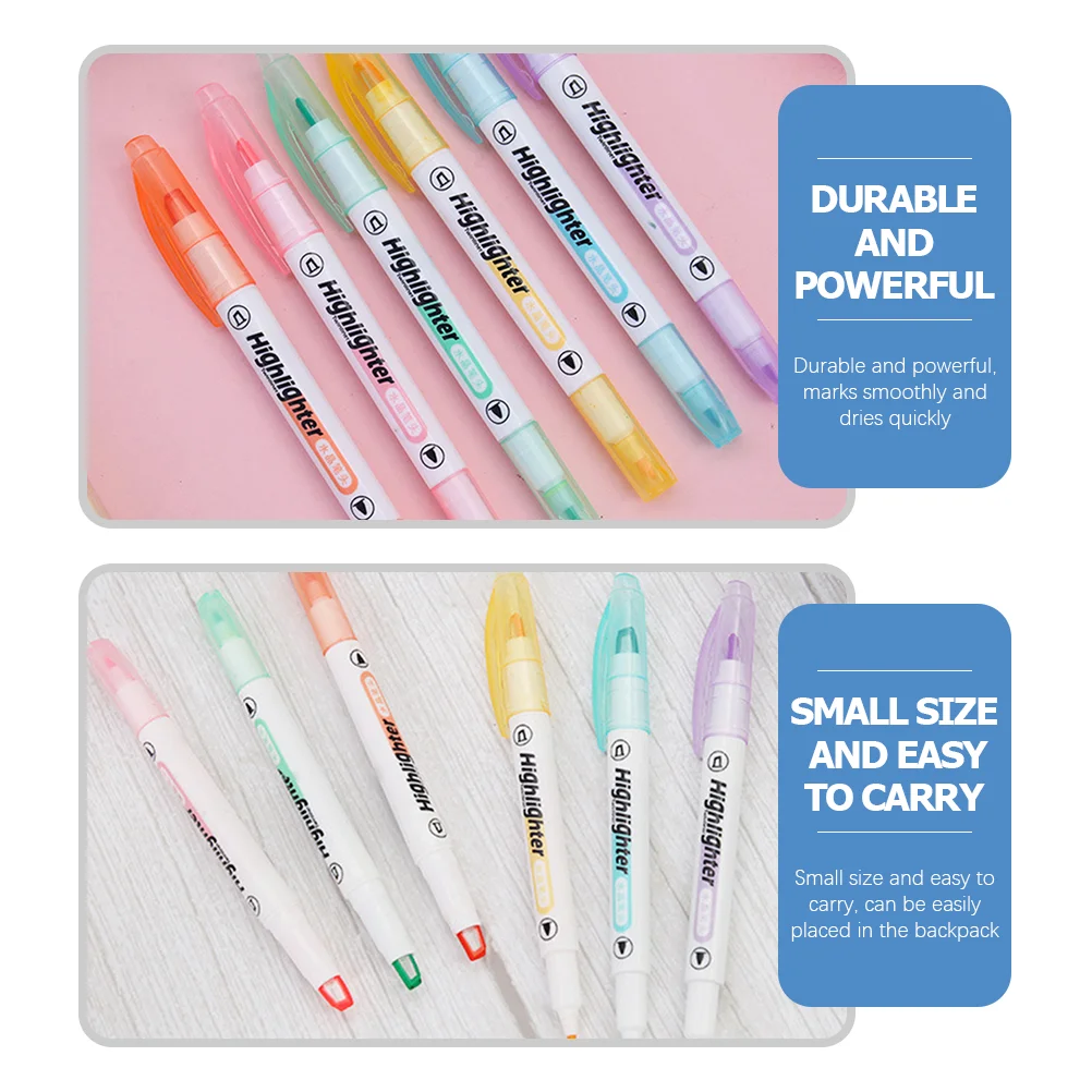 Ujung Stabilo Ujung Ganda Stabilo Alat Tulis Siswa Multifungsi Pena Kantor Warna-warni Plastik Multiwarna Kompak