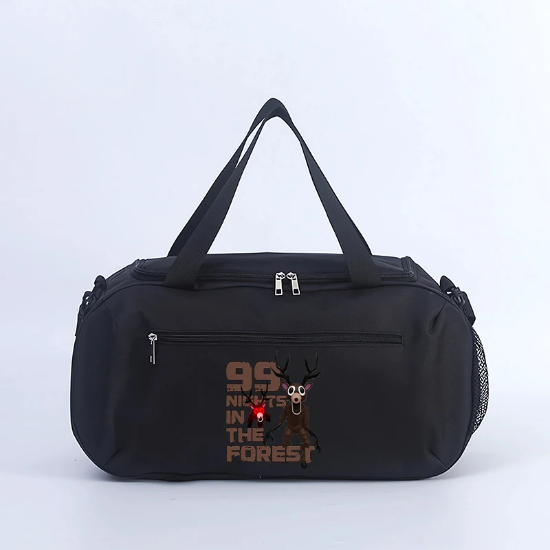 숲속의 99 밤 여행 가방 대용량 휴대용 여행 가방 패션 만화 애니메이션 인쇄 어깨 가방 생일 선물