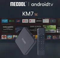 MECOOL KM7 SE 32GB Android TV BOX Amlogic Google Certified Consoles Chromecast Hebrew Portuguese Voice Control ip tv Global Box