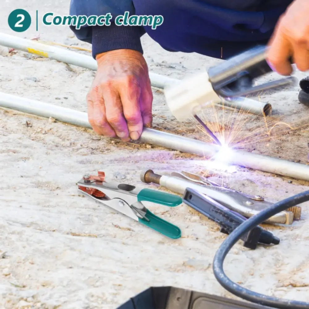 300A Capacity Welding Clamps Lightweight Design Strong Clamping Force Grounding Clamp Conductive Material