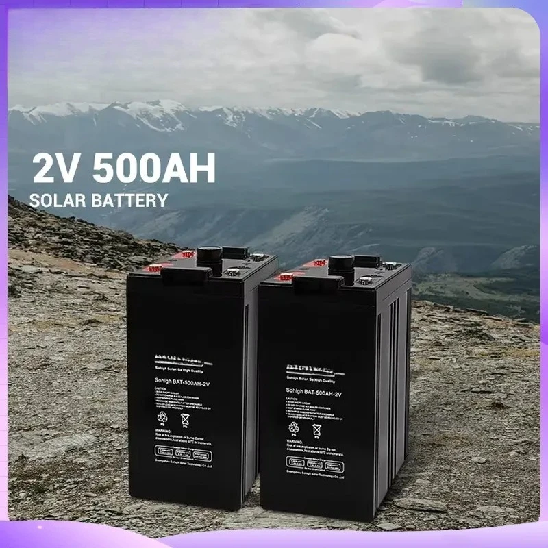 2V 600Ah AGM Deep Cycle Gel Battery Lead Acid Solar Energy Storage for Home Photovoltaic System Off Grid Power Backup High