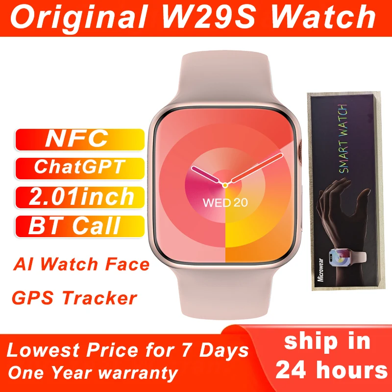 Microwear W29S Smart Watch ChatGPT 47mm 2.01'' Bluetooth Call AI Watch Face NFC ECG GPS Tracker Sports Smartwatch Women Men