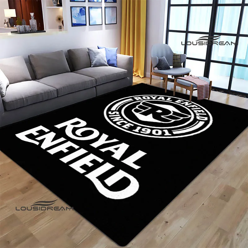 3D R-ROYAL ENFIELD motorcycle printed carpet Yoga mat non-slip carpet photography props bedroom decor area rug birthday gift