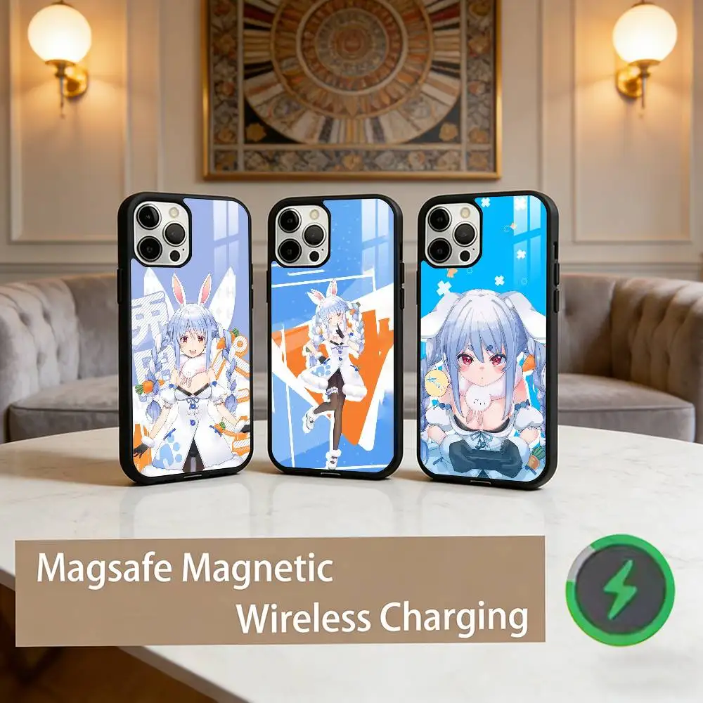 

Holo-Usada Pekora Phone Case For iPhone17,16,15,14,13,12,11 Plus,Pro Max Magnetic For Magsafe Wireless Charging