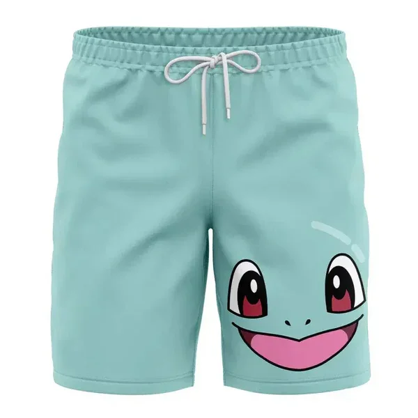 

Модные шорты унисекс 2026 с 3D-принтом Pocket Monsters Johnny Turtle: дышащие и свободные