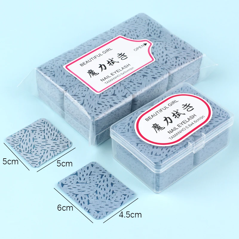 180/540Pcs Lint Free Anti-Tear Magic Nail & Eyelash Cleaning Pads Thick Non-Woven Remover Wipes Cotton for Nail Salon Use