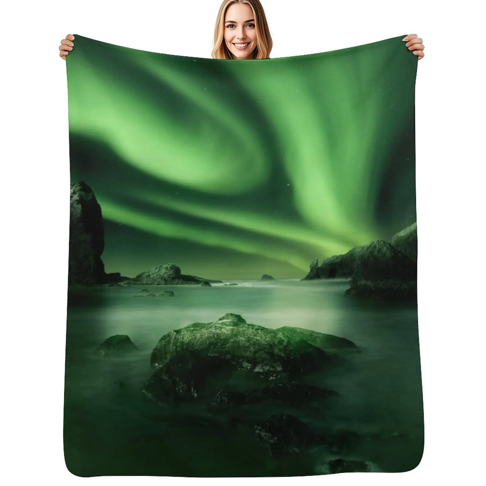 Aurora Northern Lights Reflection Throw Blanket Soft Beds Luxury Throw For Baby Hairy Weighted Blankets