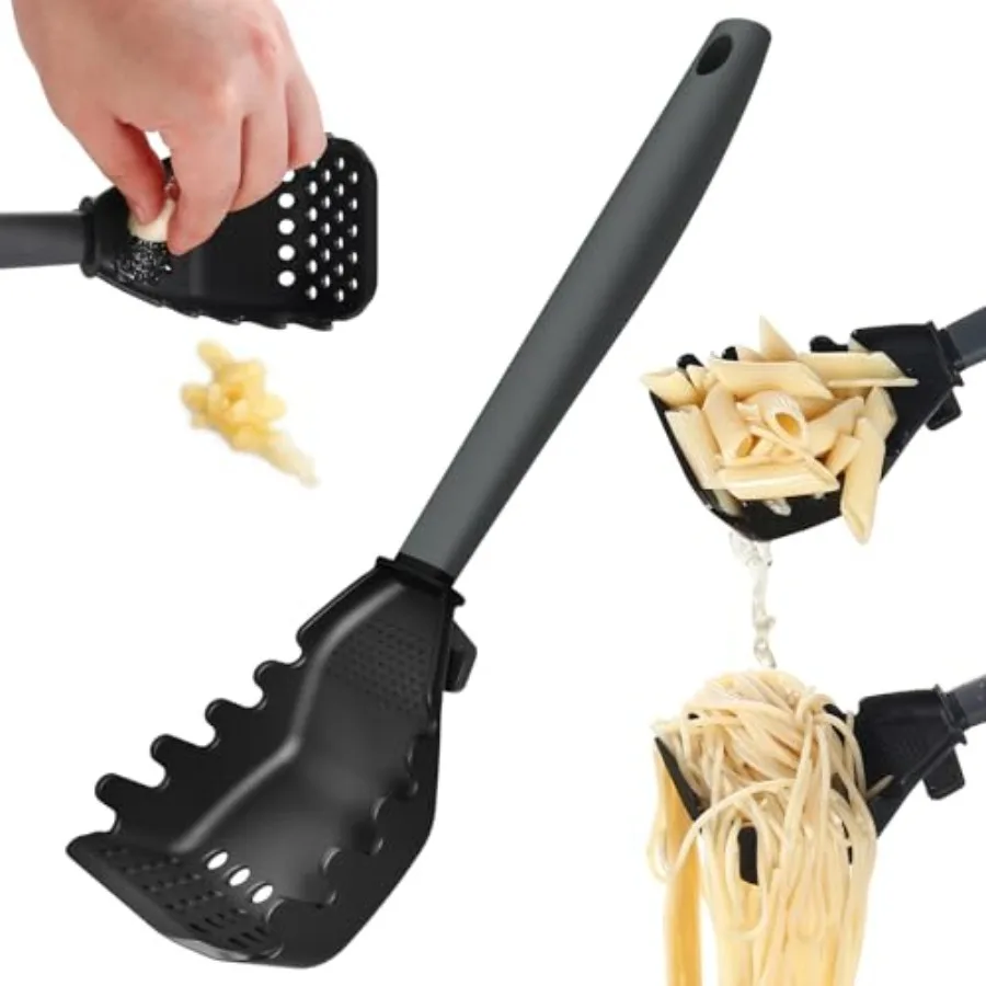 

All-in-1 Multutiol Kitchen Spoon Egg Separator Masher Skimmer Grinder and More Heat-Resistant and Space-Saving Design