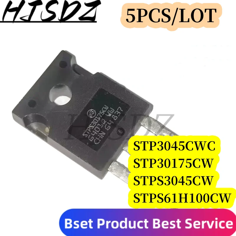 (5 piezas) STPS3045CWC-247 45V 30A / STPS61H100CW 100V 60A / STPS30175CW 175V 30A / STPS3045CW 45V 30A a-247