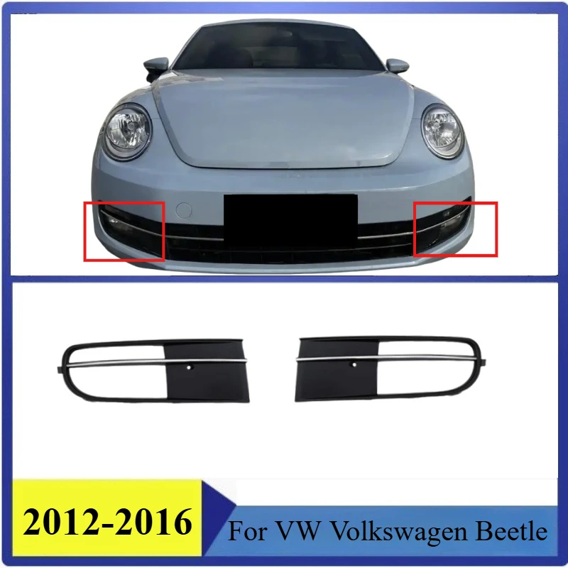 

For VW Volkswagen Beetle 2012 2013 2014 2015 2016 Front Bumper Fog Lamp Cover Grille Fog Light Cover
