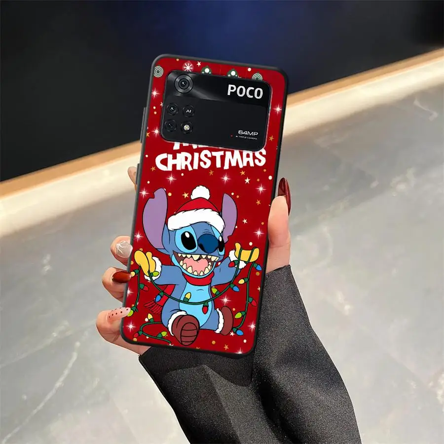 لينة عودة غطاء الهاتف القضية ل Xiaomi Poco F3 F4 F5 C50 M5 X3 X4 X5 C65 C51 M3 M4 برو عيد الميلاد لطيف غرزة البخاخة