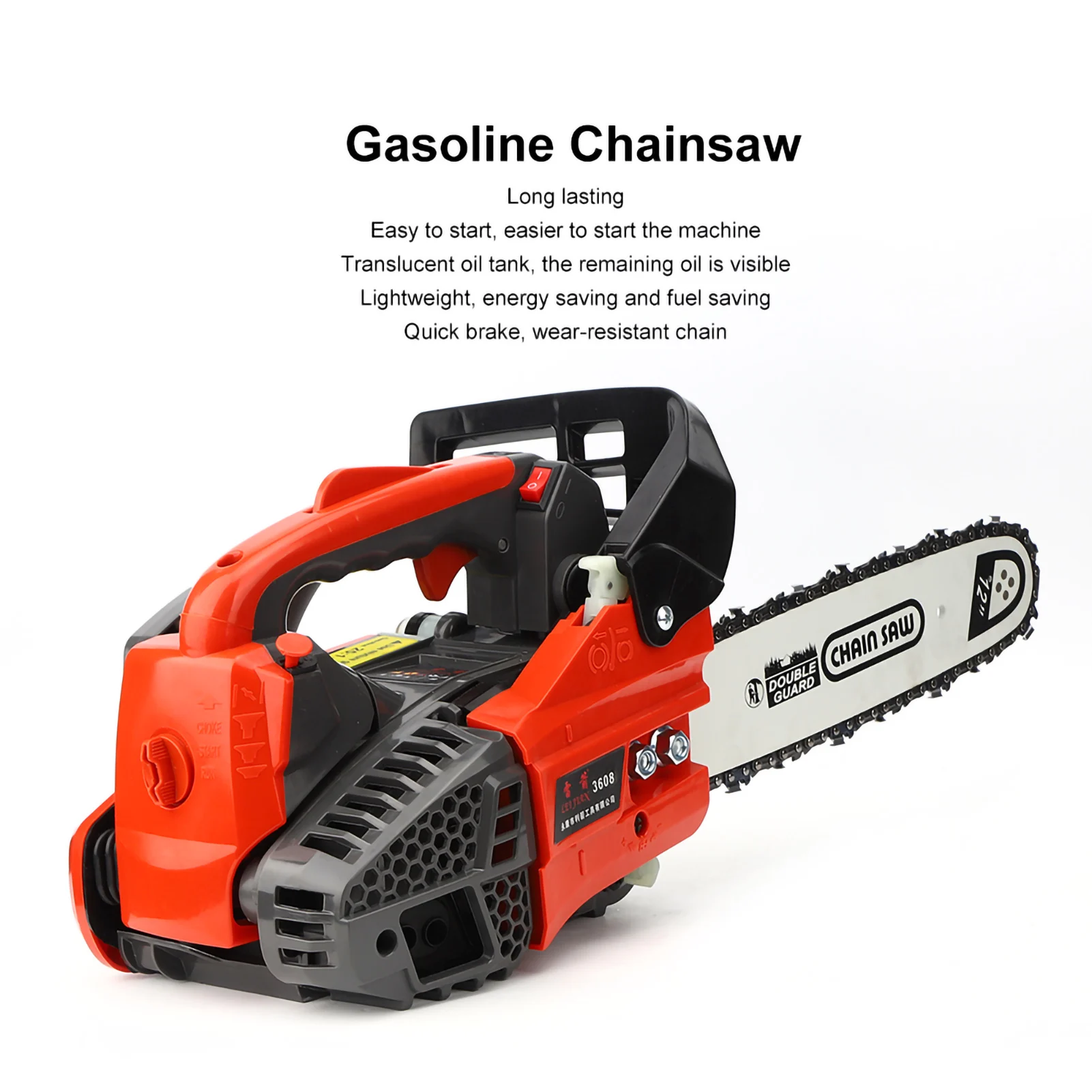 Cordless Chainsaw Easy Start Chain Saw Single‑Handed 25CC Gasoline Logging Saw Small Chainsaw for Wood Cutting