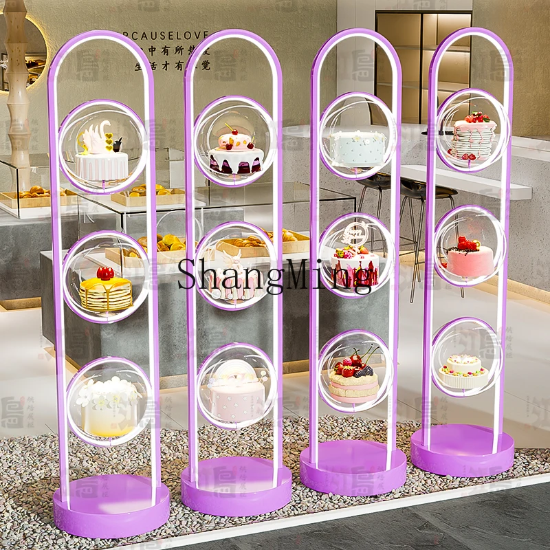 

LXY floor-to-ceiling glass Internet celebrity cake model display stand Dessert window display cabinet