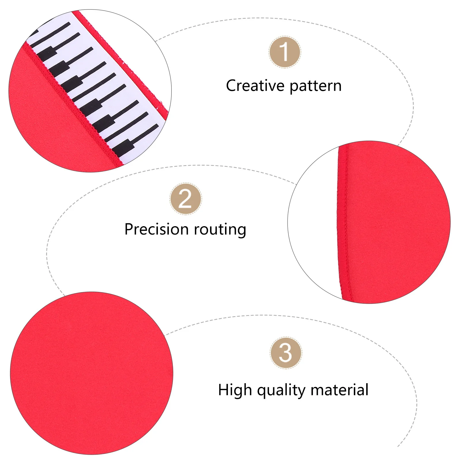 

Piano Instrument Cleaning Glove Red Microfiber Piano Keyboard Pattern Soft Lightweight Cleaning Cloth Supplies