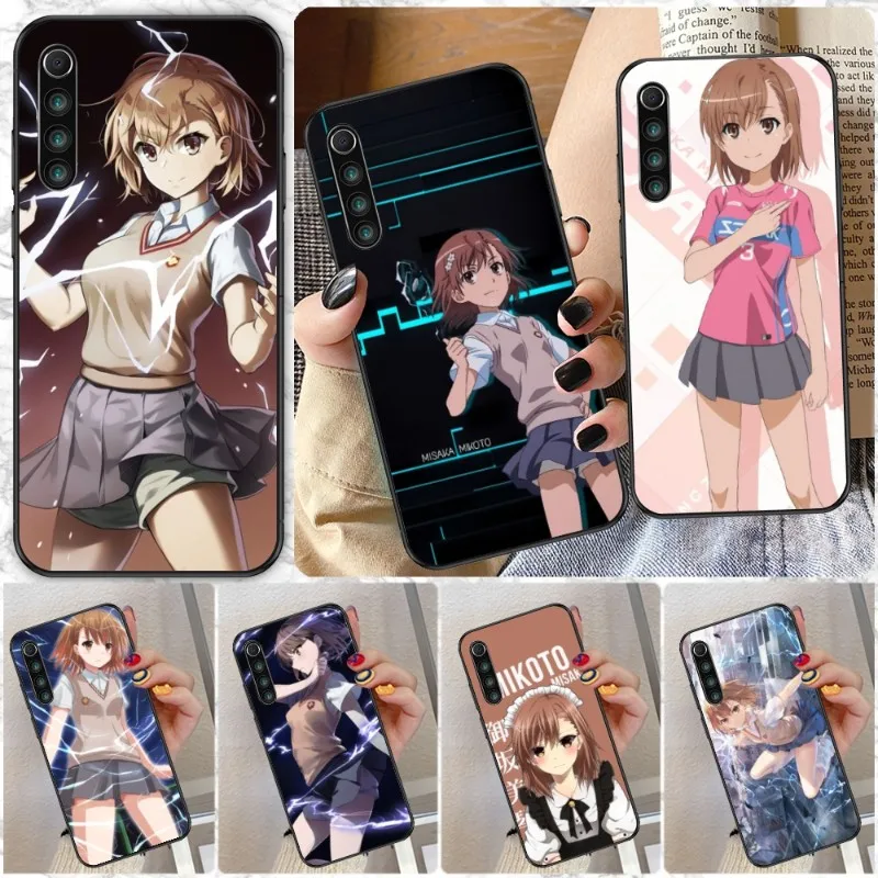 Anime Misaka Mikoto Phone Case for Xiaomi Redmi Note 12 11 10 9T 8 7 Pro 9 9A 9C 8 Black Soft Phone Cover Funda