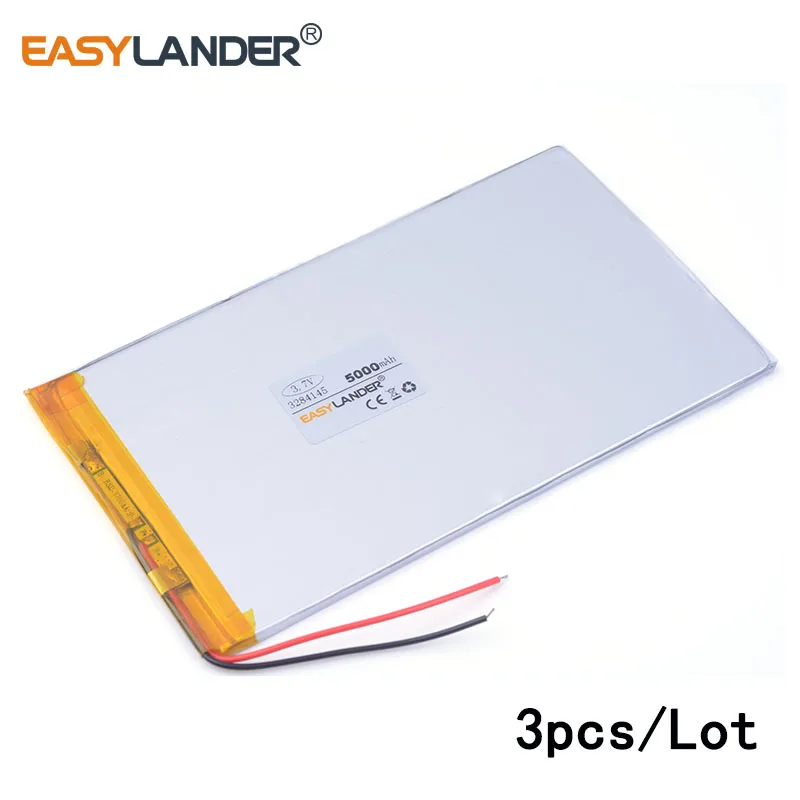 

3pcs /Lot 5000mAH 3284145 lithium Li ion polymer rechargeable battery for tablet pc 7 inch 8 inch 9inch Power bank