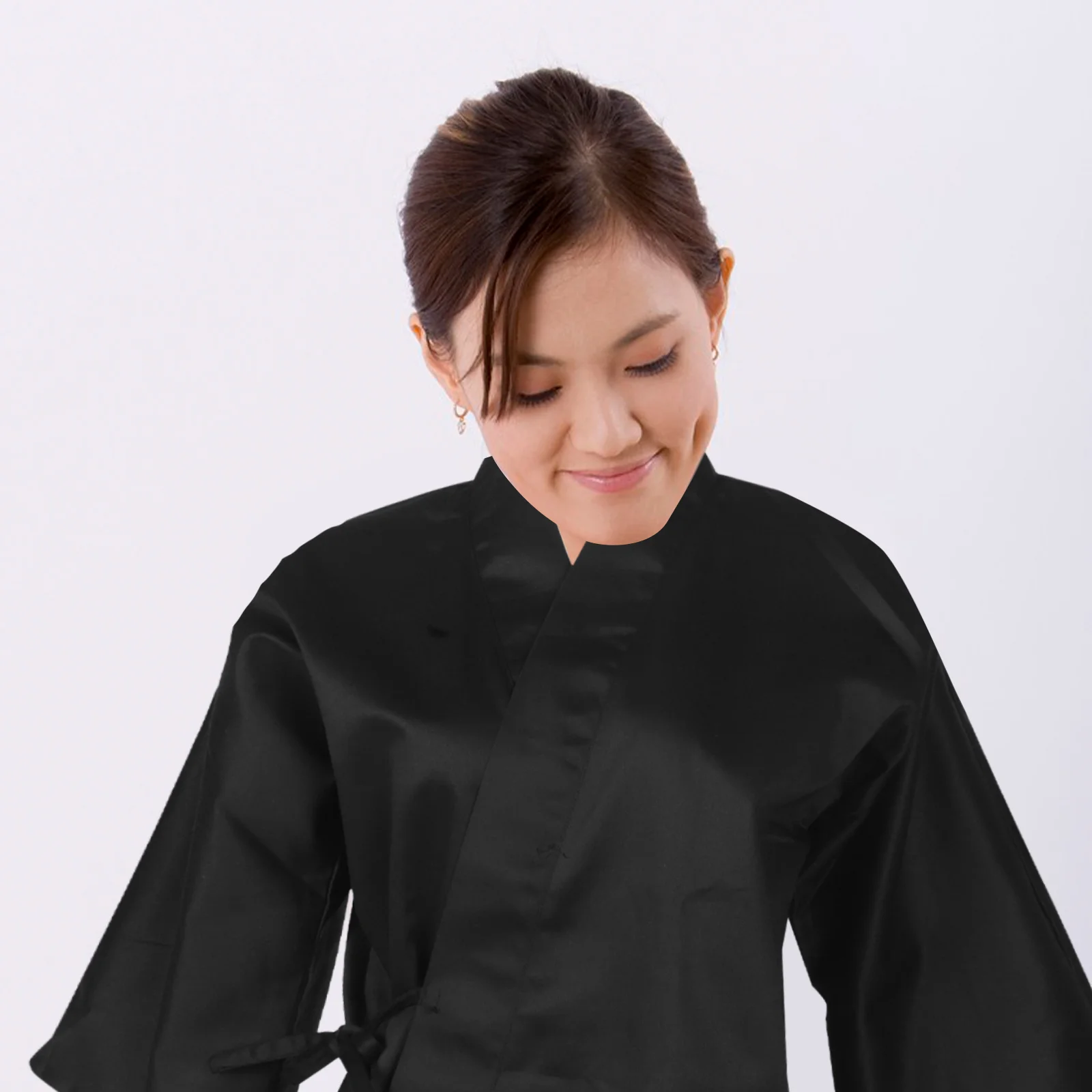 日本のシェフコート 伝統的な着物スタイル 通気性のある綿生地 作業服 フリーサイズ 寿司屋向け 日本風