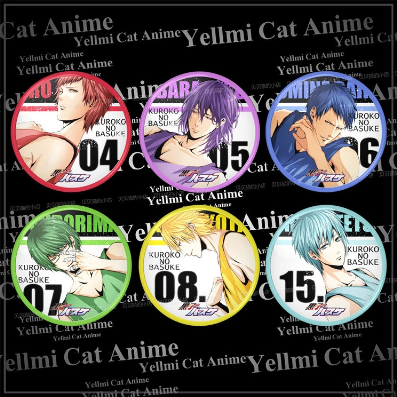 Akashi Seijuro Midorima Shintaro Kise.Ryota Popular Game Anime Badges 2D Peripherals Manga Enamel Pin Anime Accessories Gifts