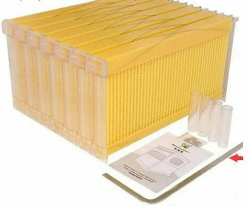 

7Pcs Honey Bee hive Frames Beekeeping Kit Bee Hive Auto Harvest Honey H#