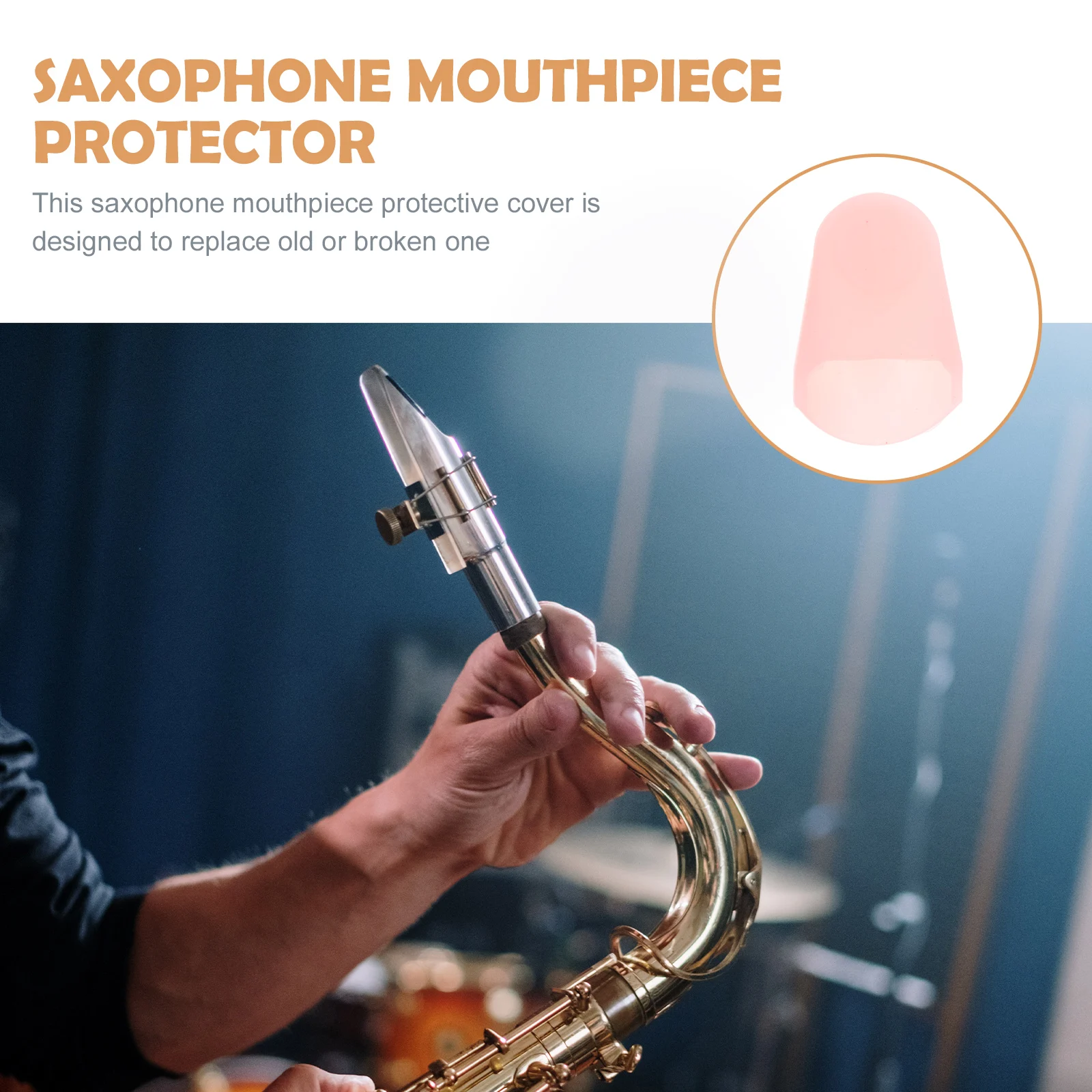 

Musical Instruments Mouthpiece Protective Cap Flute Sleeve Grease Tool Pink Sax Cover
