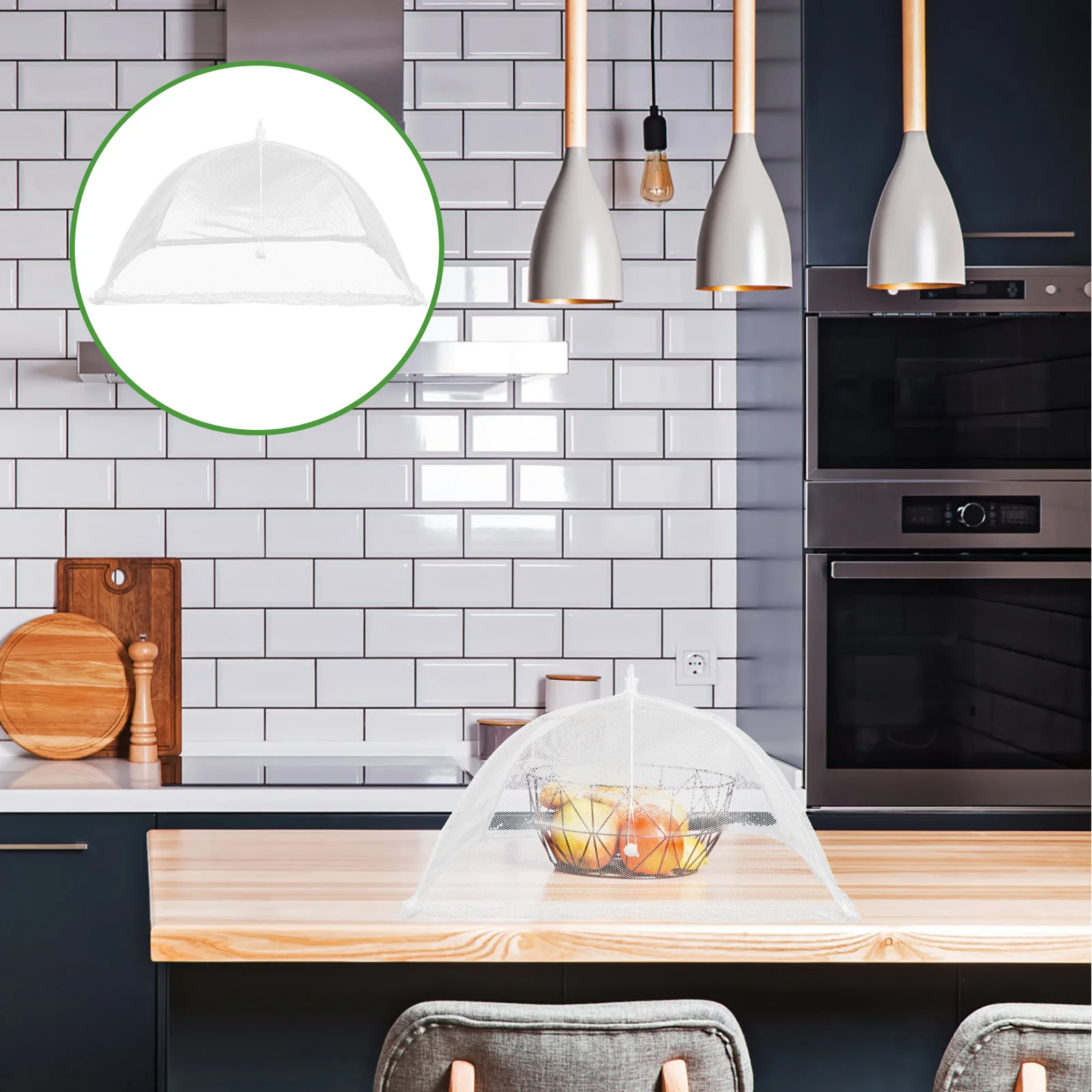 

4pcs Mesh Folding Food Coversdust-Proof Kitchen Food Protector Foldable Cuisine Net Dining Table Dish Cover Home Supplies