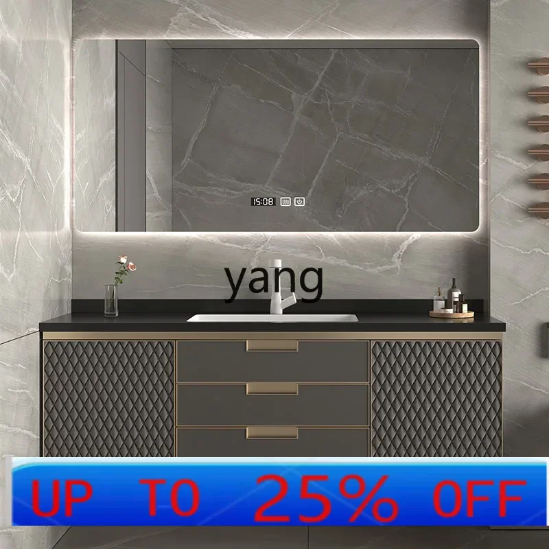 

Lmm smart oak bathroom cabinet combination bathroom slate seamless ceramic integrated