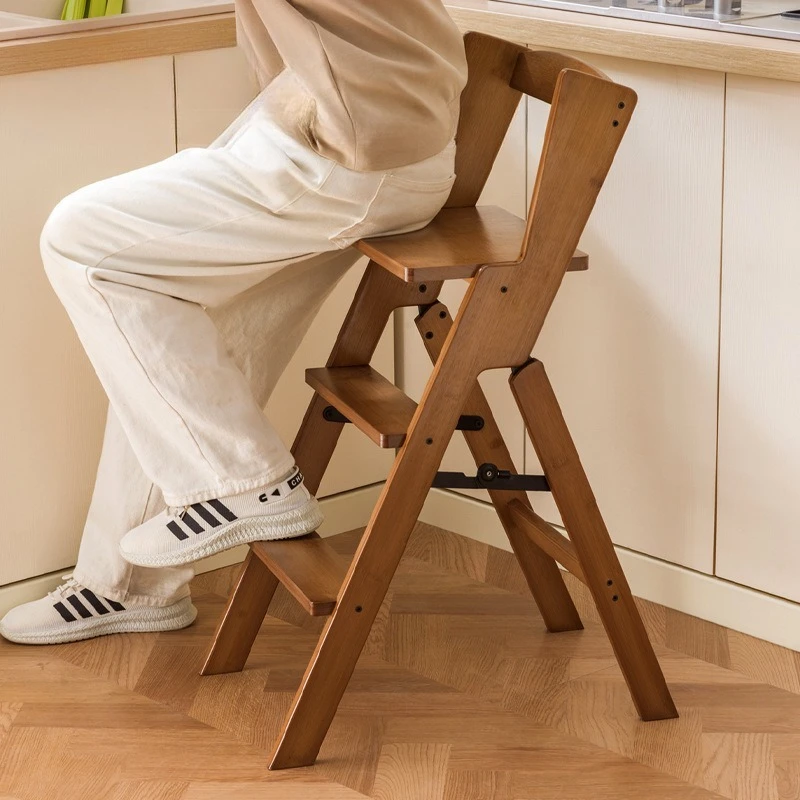 eb-Foldable multifunctional ladder stool household kitchen climbing ladder stool dual-purpose