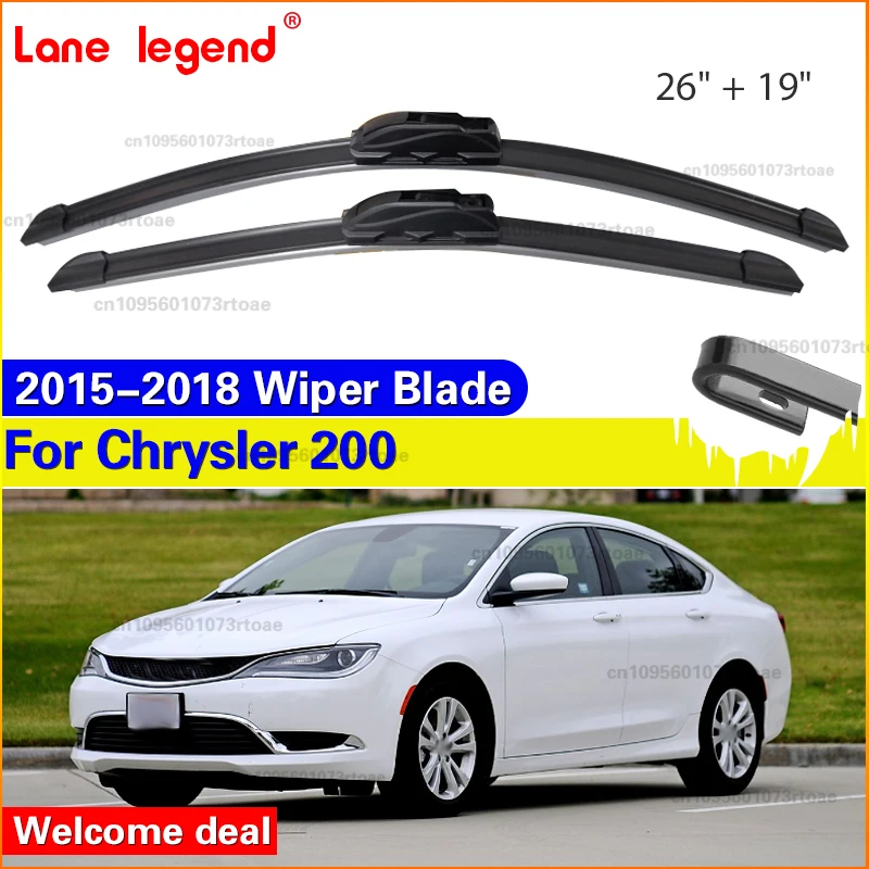

Car Front Wiper Blades For Chrysler 200 2015 2016 2017 2018 Front Window Windshield Windscreen Accessories 26"+19"