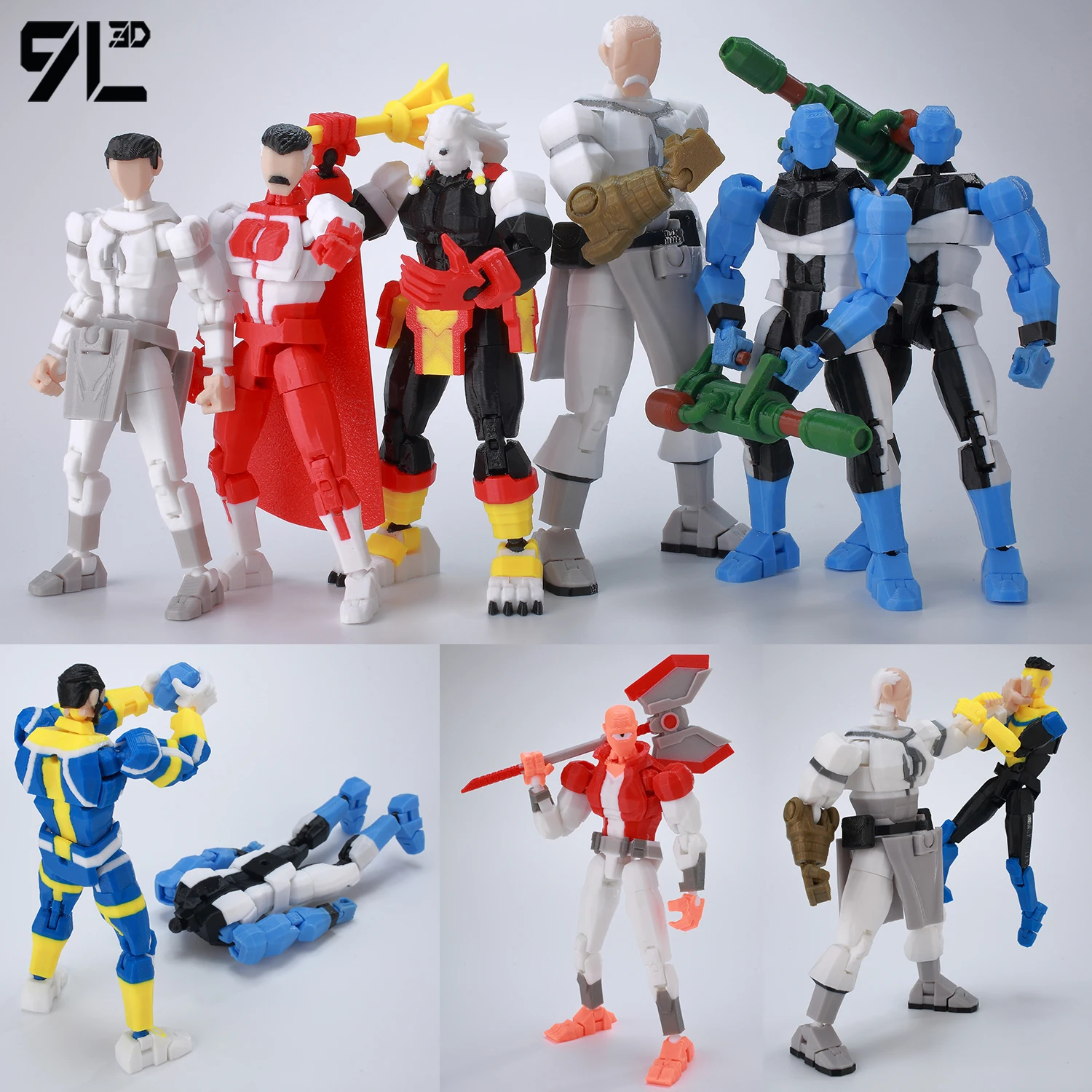 9L3D Printed Lucky Dummy13 Parent-Child Battle Beast Collectible Multi Jointed Action Figure Creative Gift Artistic Movable Doll