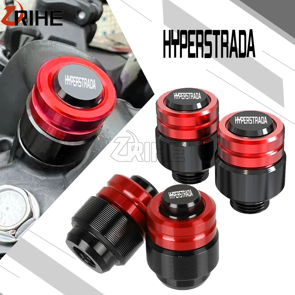 

Motorcycle Aluminum Rearview Mirror Plug Hole Screw & Tire Valve Stem Caps Cover For DUCATI HYPERSTRADA Hyperstrada 2013 - 2024