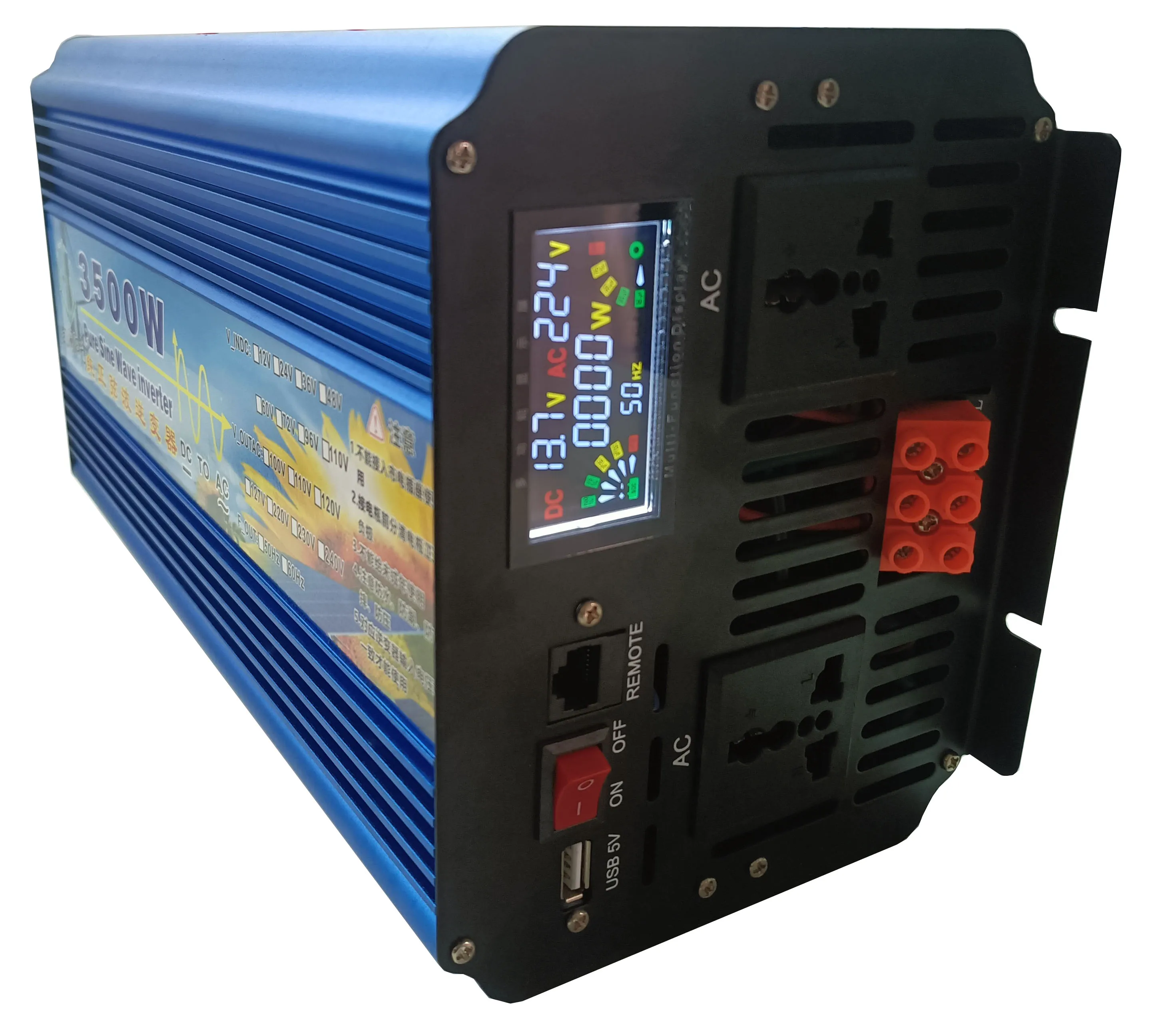 3.5KW 3500W DC 36V TO AC 100V/110V/120V/220V/230V 50HZ/60HZ Pure Sine Wave Inverter