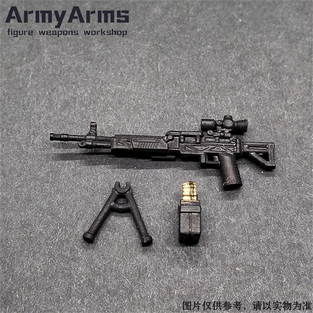 ArmyArms Scale Soldier Scene Props 201 Type 5.8mm Light Machine Gun Chain Version Model For Action Figure Doll Body In Stock