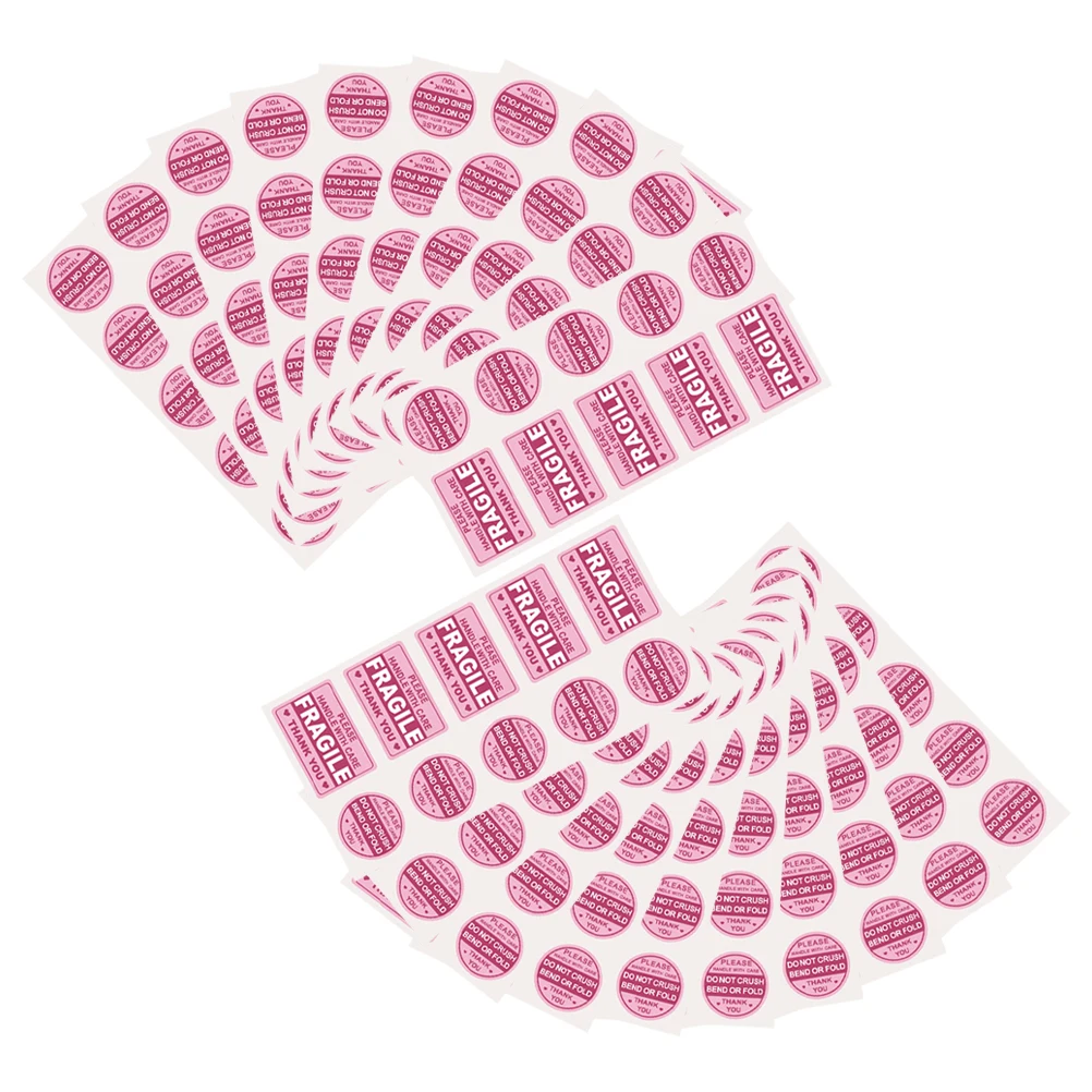 

50 Sheets Warning Labels Adhesive Packaging Shipping Boxes Label Self-Adhesive Moving Stickers Fragile Shipping Decals Caution