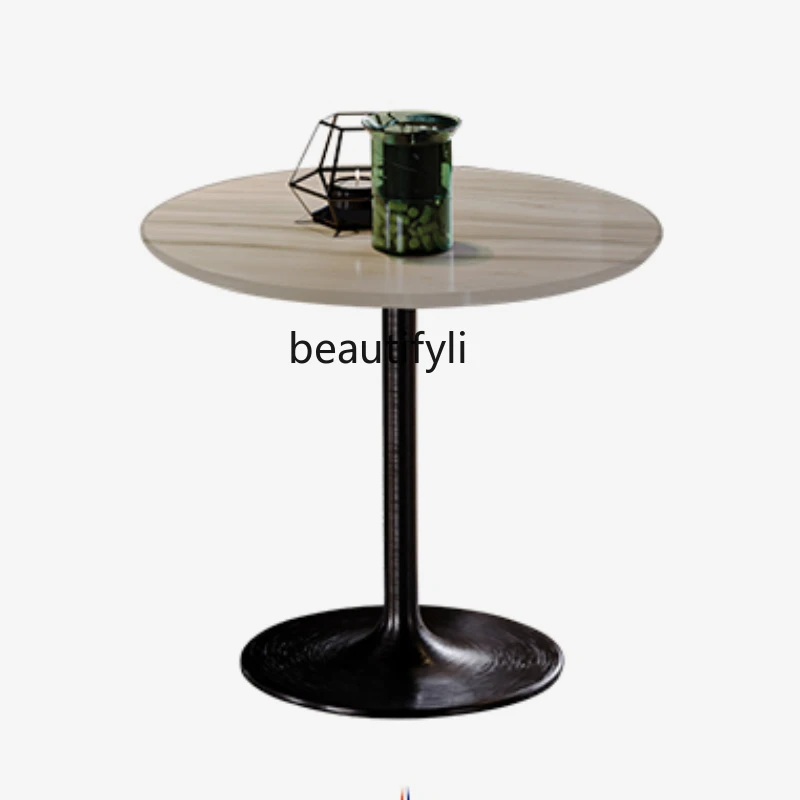 

Designer Villa Large Apartment Living Room Corner Table Combination Hong Kong Style Marble Italian Style Side Table