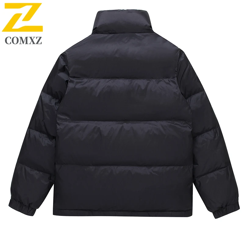 COMXZ New Down Jacket Men Loose Thickened Plus Size Parkas Fashion White Duck Down Thermal Coat Outdoor Daily Winter Wear