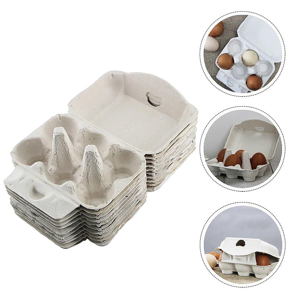 

20 Pcs Pulp Egg Tray Trays Containers for Home Storage Mazing Carton Paper Holders Cases Travel