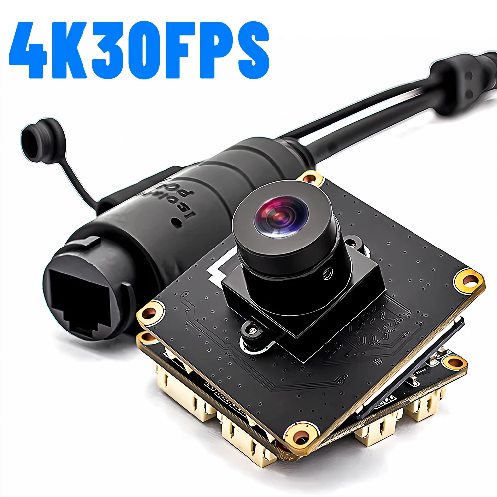 

WGWK 4K 30FPS Модуль IP-камеры POE 8MP IMX415 Датчик реального времени Низкая освещенность 4,6 мм 64 ° Веб-камера RTSP Onvif с объективом без искажений