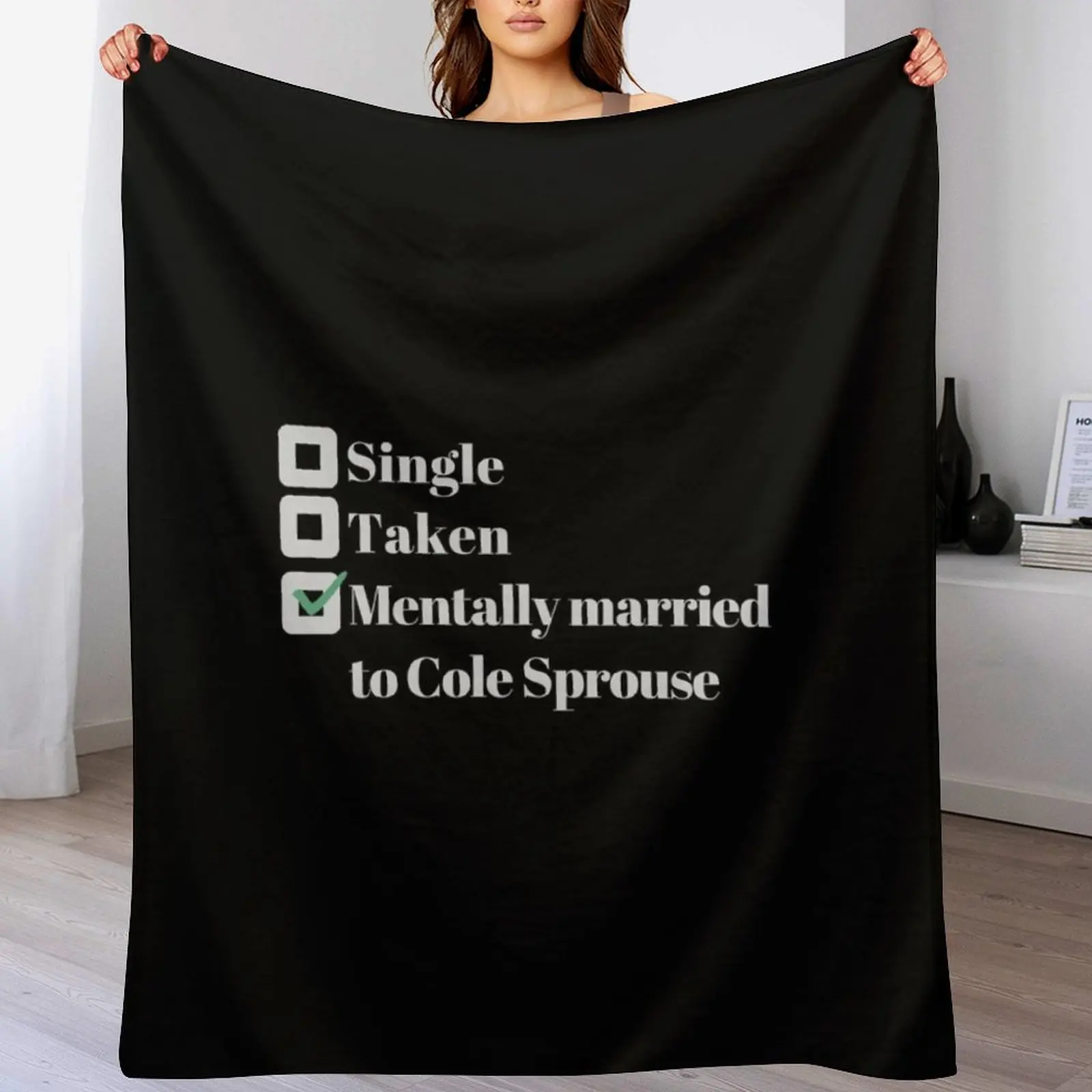 

Mentally married to Cole Sprouse Throw Blanket halloween Quilt Beach Plaid Blankets