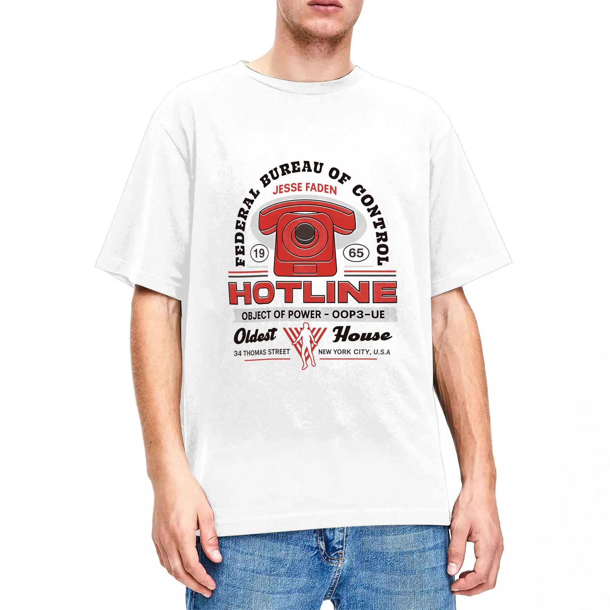Men Jesse Faden Hotline Vintage T Shirts Alan Wake Cotton Tops Summer Y2K Funny Short Sleeves T-Shirt O Neck Trending Tee Shirt