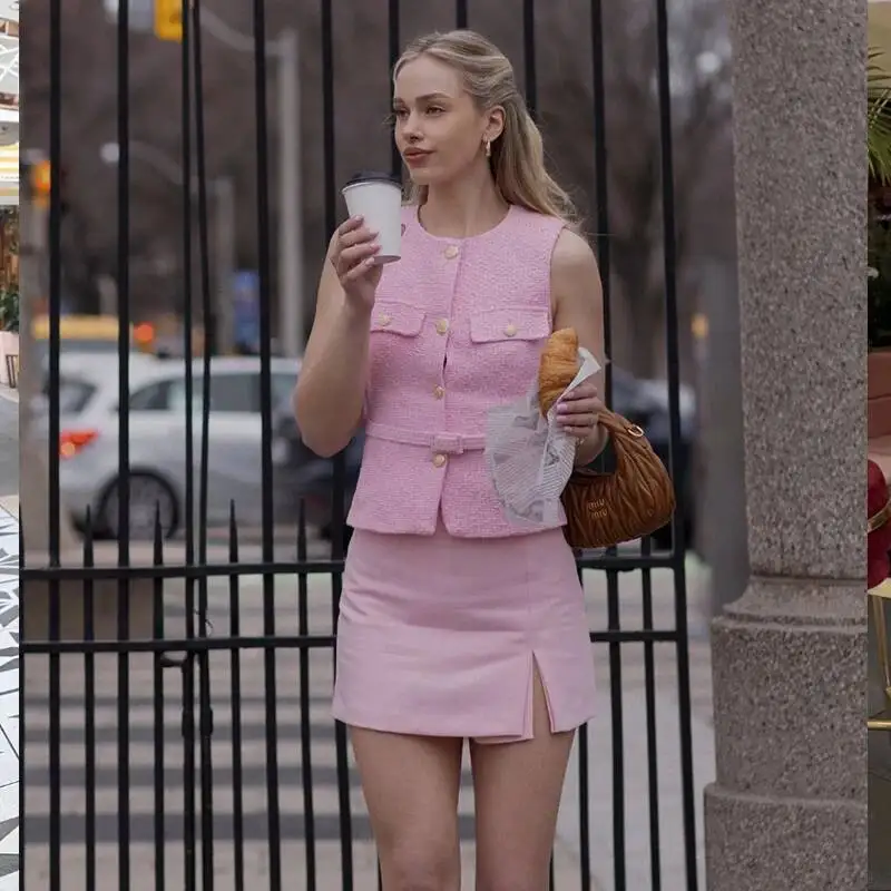 Vests Autumn 2025 New Chic Simple Slim Women's Jackets Fashion Youth Elegant Vest