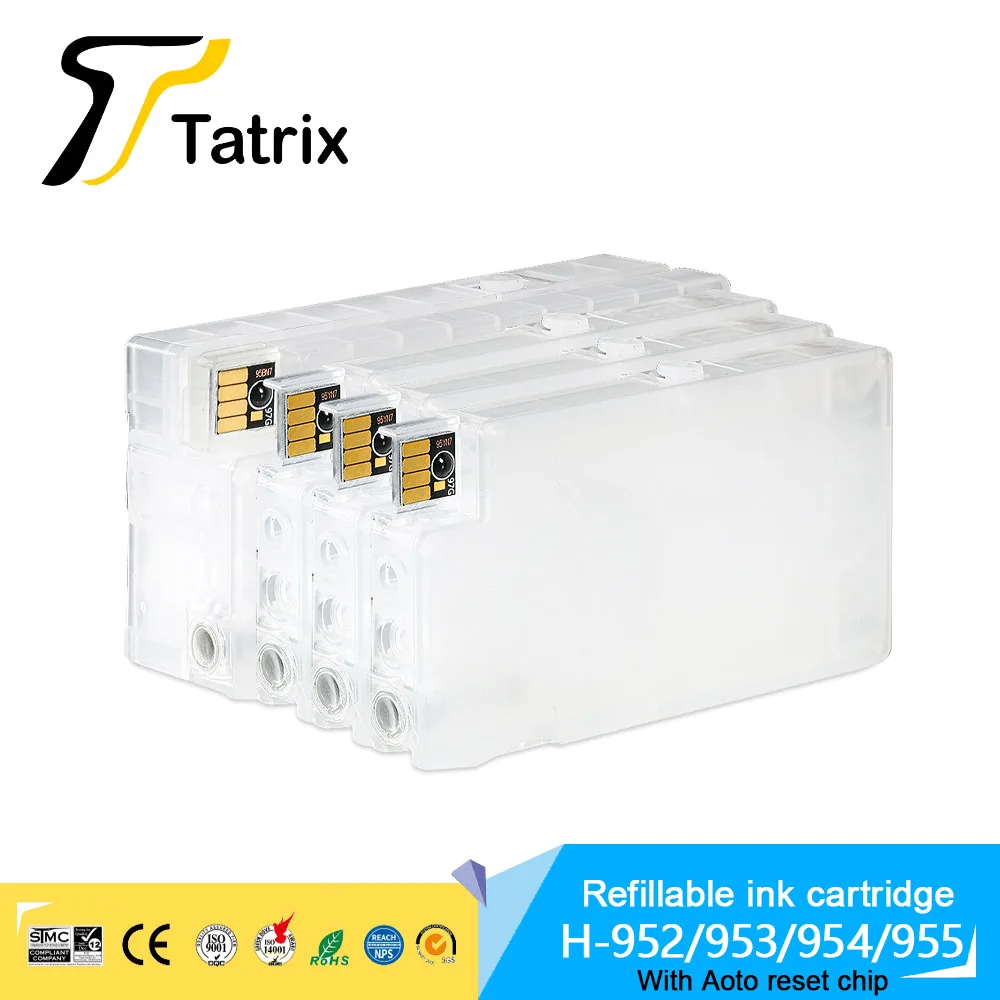 Tatrix For hp 952 953 954 955 Refillable Ink Cartridge With ARC Chip for HP OfficeJet Pro 7720 7740 8210 8216 8710 8720 8740