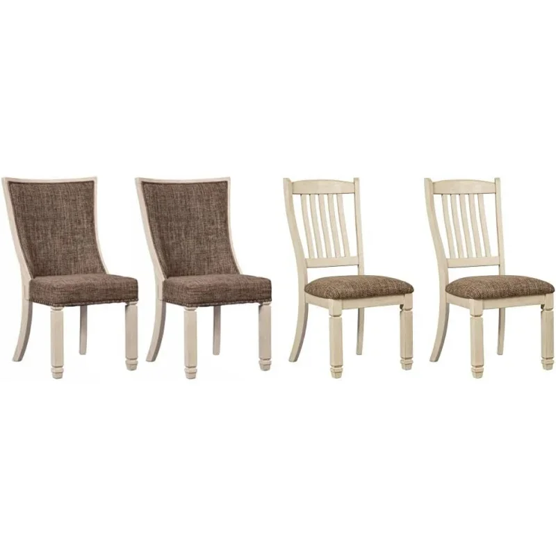 

Bolanburg Modern Farmhouse Upholstered Dining Chair, 2 Count, Brown 20" Room , Set of 2, Antiq