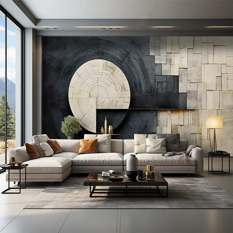 Simple 3D Mural Wallpaper Geometric Abstract Nordic Washable Kitchen Hallway Paper Painting Home Décor Art Papel De Parede