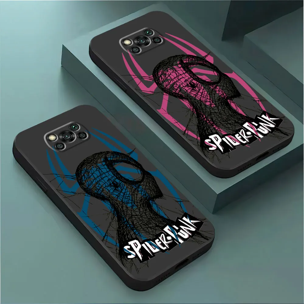 Marvel Sipiderman Silicone Cover Phone Case for Poco M5 M3 X4 GT M4 Pro 5G X4 Pro 5G F1 F5 C40 C50 C51 X3 NFC X3 Pro F4 Armor