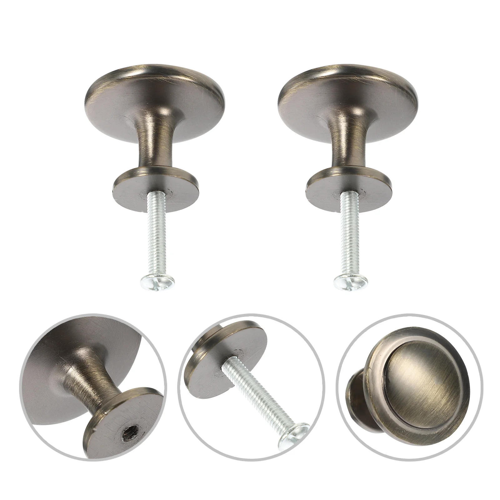 5 قطعة درج مستدير سحب سبائك الزنك مقبض كابينة معدنية لخزانة الملابس باب مقابض الأثاث سحب استبدال الأجهزة