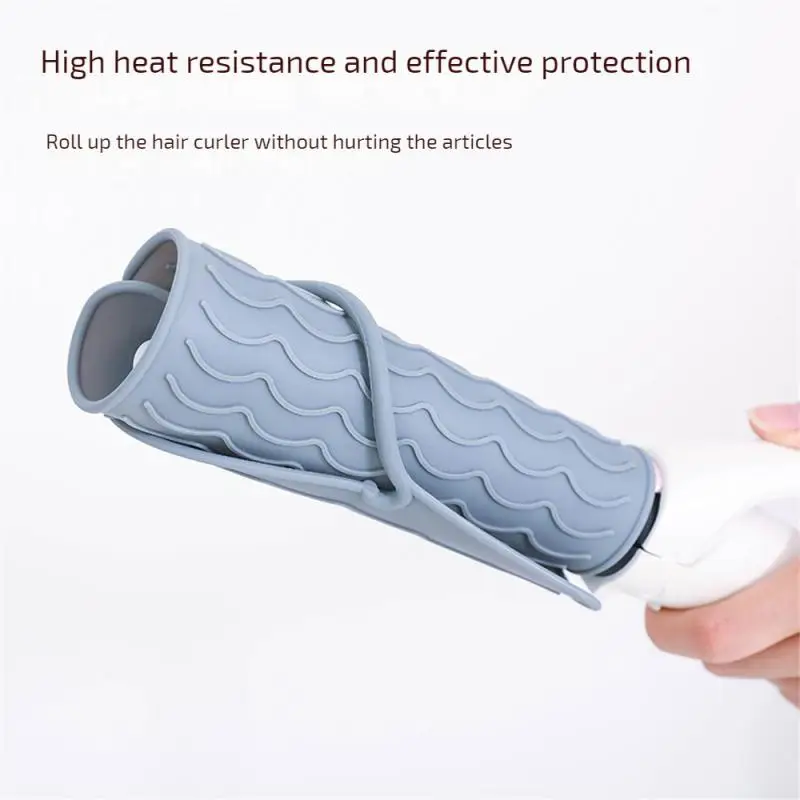 Silicone Heat Resistant Mat Pouch for Curling Iron Hair Professional Styling Tool Anti-heat Mats for Hair Straightener Curling