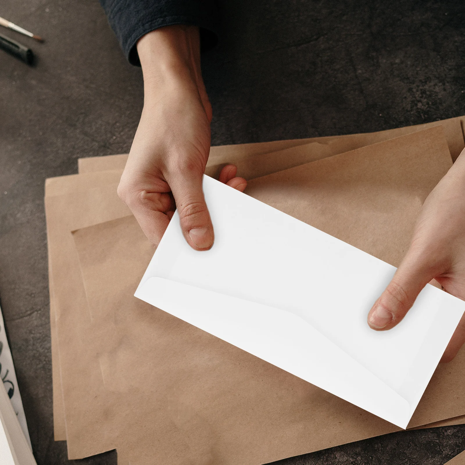 

100 Pcs Business Thickened Envelopes Envelopes Letter Paper Money Bags Premium Biodegradable Reusable Document Storage