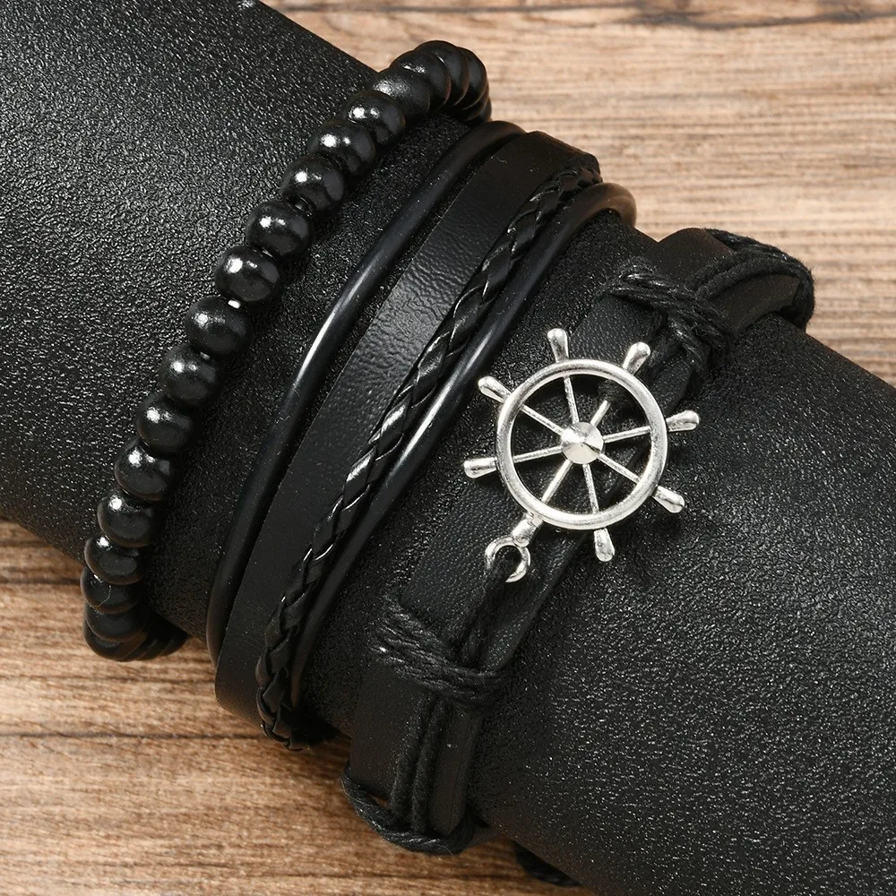 Vintage Leather Bracelets Punk Row Cuspidal Spikes Rivet Stud Wide Cuff PU Leather Punk Gothic Rock Unisex goth accessories