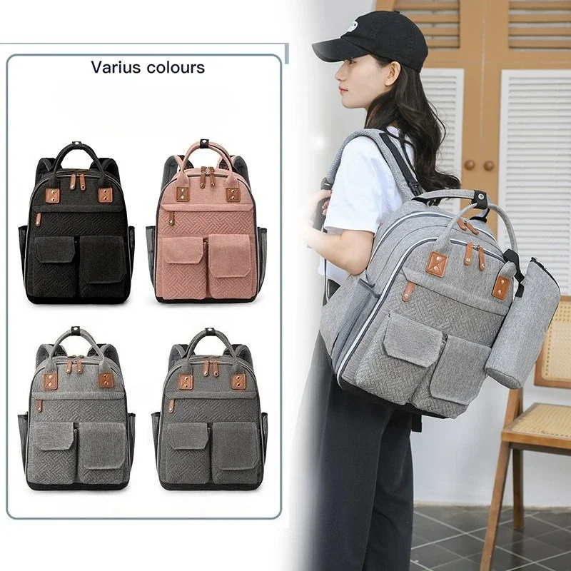 Diaper Bag Backpack for Stroller Waterproof Mummy Large Capacity Outdoor Travel Nappy Maternity Bag with Portable Changing Pad
