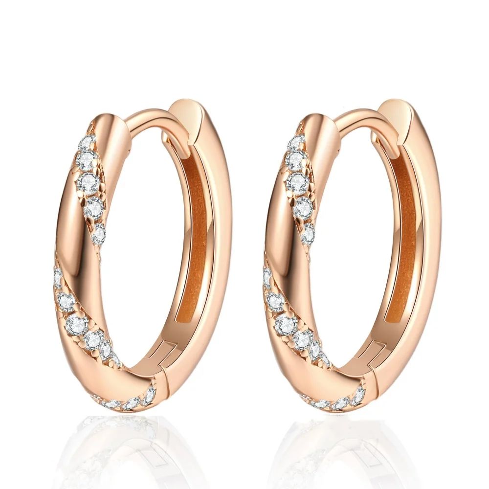 

Женские серьги-кольца из стерлингового серебра 925 пробы с покрытием из розового золота, ювелирные изделия из муассанита, модные висячие серьги для женщин